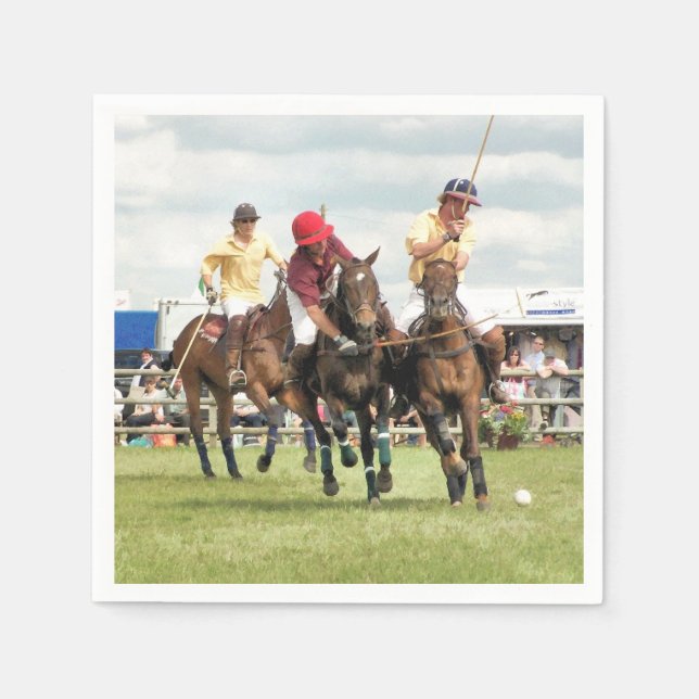 SERVIETTE EN PAPIER CHEVAUX SPORTIFS (Devant)