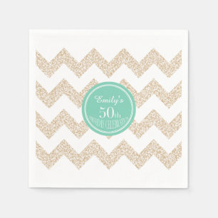 Serviette En Papier Chevron 50e Anniversaire P Napkin Choisissez la co