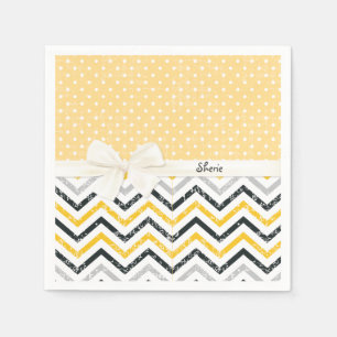 Serviette En Papier Chevron et Pois