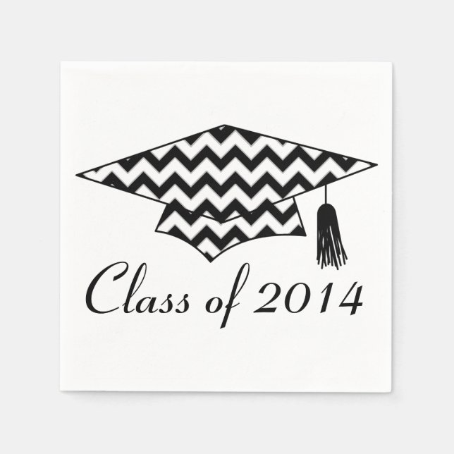 Serviette En Papier Chevron Imprimez des serviettes sur mesure (Devant)