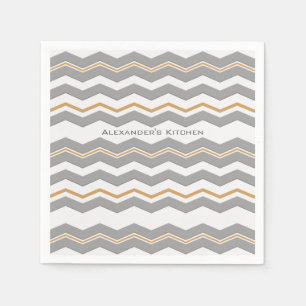 Serviette En Papier Chevron moderne avec tous couleur et texte