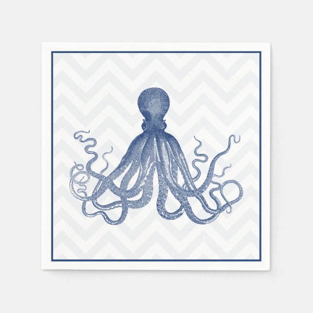 Serviette En Papier Chevron Octopus LT (Devant)