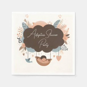 Serviette En Papier Chez Enfant Vieux Fils Boho Amusants Jour d'Adopti