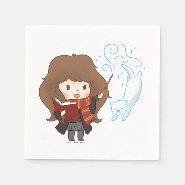 Serviette En Papier Chibi Hermione Granger Patronus (Devant)