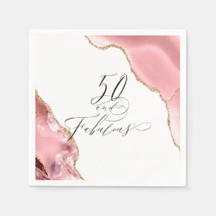 Serviette En Papier Chic 50 Fabuleux Rose Gold Parties scintillant Aga