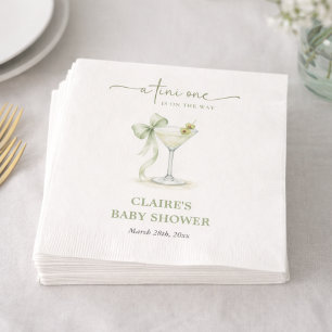 Serviette En Papier Chic à Tini Un Élégant Baby Shower