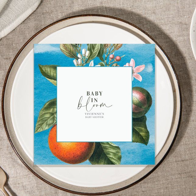 Serviette En Papier Chic Baby in Bloom Baby Shower |Arch (Créateur téléchargé)
