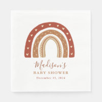 Chic Baby shower Arc-en-ciel en terre cuite Boho