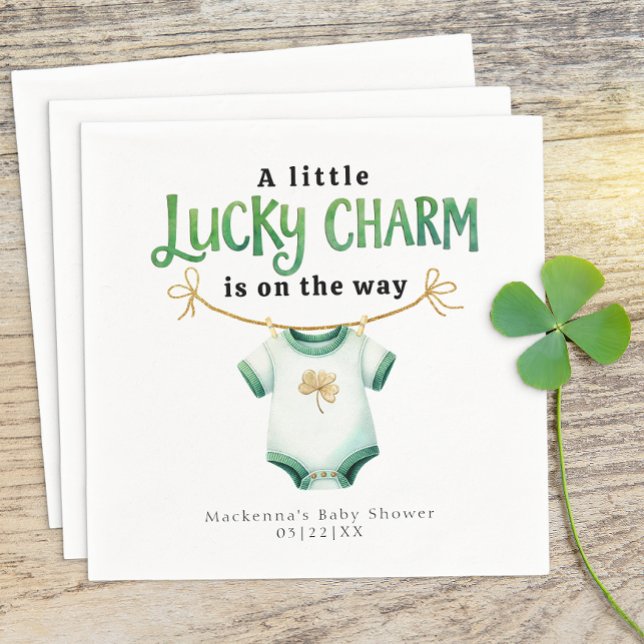 Serviette En Papier Chic Baby shower irlandais serviettes (Lucky Charm Baby Shower Napkins)