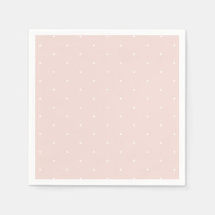 Serviette En Papier Chic Blush rose blanc pois minuscule motif mignon