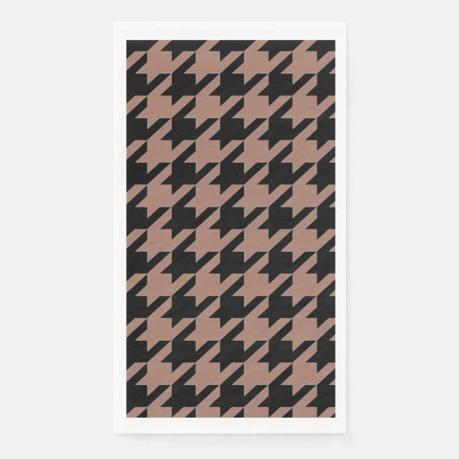 Serviette En Papier Chic brun noir motif (Devant)