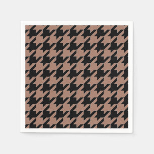 Serviette En Papier Chic brun noir motif