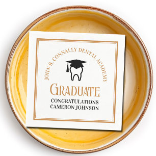Serviette En Papier Chic Dental School Custom Dentist Gradust Party