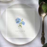 Chic Floral Blue Hydrangea Mariage d'événement