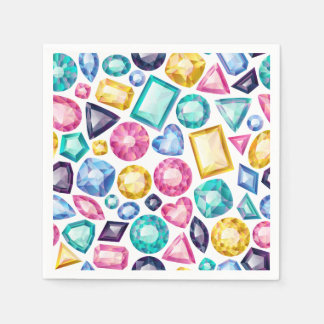 Serviette En Papier Chic Girly brillant Diamond pierres précieuses