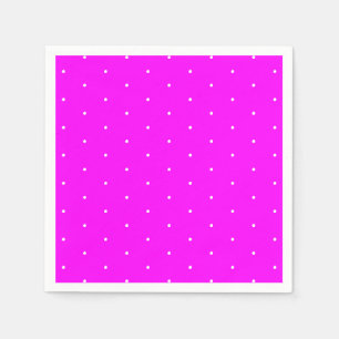 Serviette En Papier Chic magenta blanc petit papier motif pois