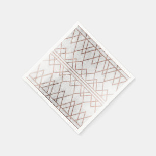Serviette En Papier Chic moderne Faux Rose Gold Triangles géométriqu