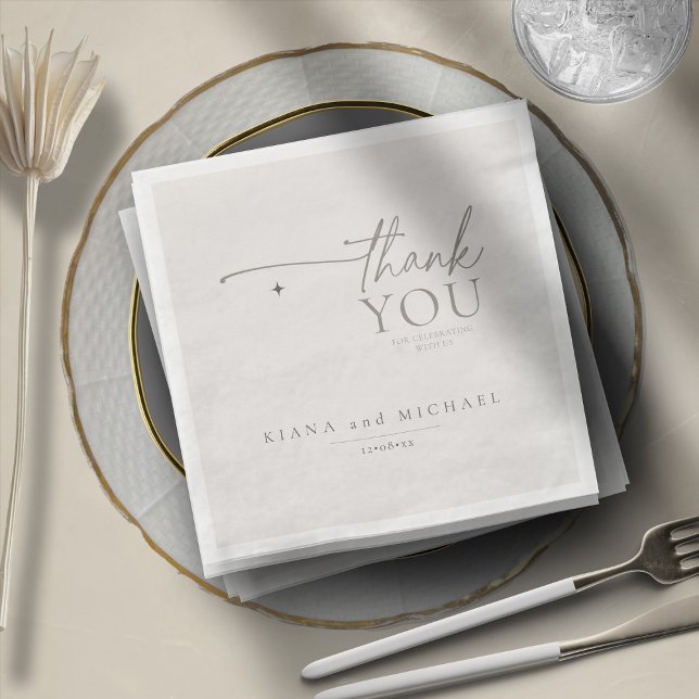 Serviette En Papier Chic Neutrals Mariage Poudre blanche ID1020 (Créateur téléchargé)