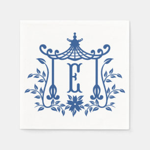 Serviette En Papier Chic Pagode Monogram E Napkins
