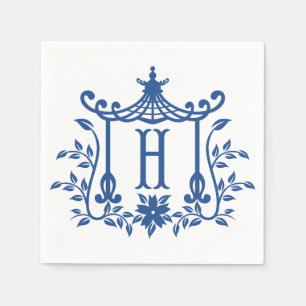 Serviette En Papier Chic Pagode Monogram H Napkins