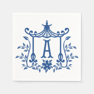 Serviette En Papier Chic Pagode Monogramme A