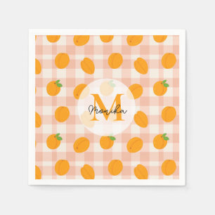 Serviette En Papier Chic Peach Motif avec Retro Buffalo Personnalisé