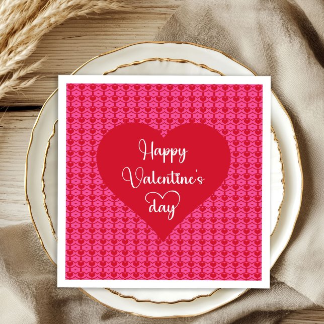 Serviette En Papier Chic Red Hearts Valentine Day Table Decor Napkins (Chic Red Hearts Valentine Day Table Decor Napkins )