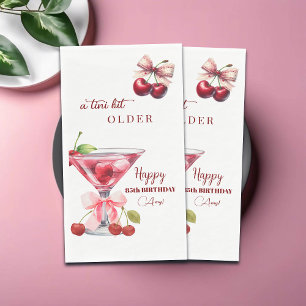 Serviette En Papier Chic Un Tini Peu Plus Vieux Cherry Martini 85e Ann