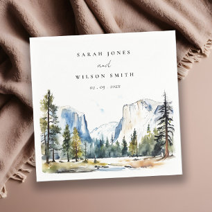 Serviette En Papier Chic Yosemite National Park CA Watercolor Mariage