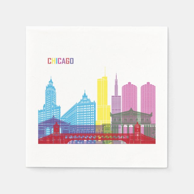 SERVIETTE EN PAPIER CHICAGO (Devant)
