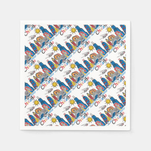 Serviette En Papier Chicago badine l'horizon