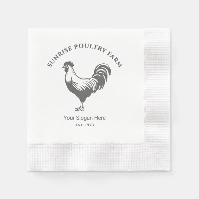 Serviette En Papier Chicken Farm House Paper Napkin (Devant)