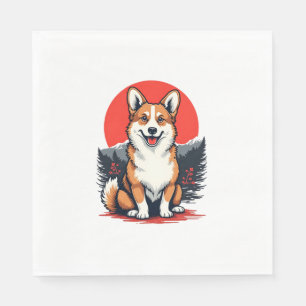 Serviette En Papier Chien Akita Inu