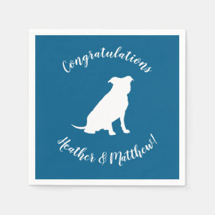 Serviette En Papier Chien Baby shower Pit Pitbull Blue Boy