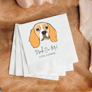 Serviette En Papier Chien beagle Boire Sur Moi Chien Cocktail Personna