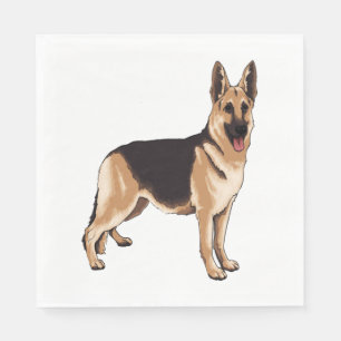 Serviette En Papier Chien berger allemand 1