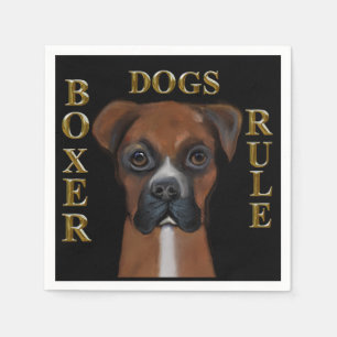 Serviette En Papier Chien Boxer