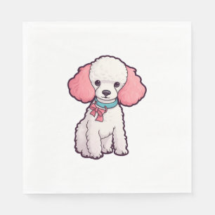Serviette En Papier Chien Caniche Super Mignon