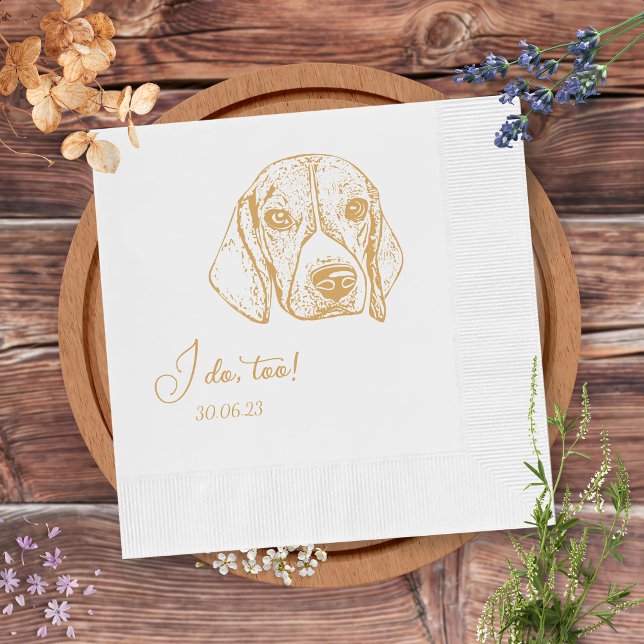 Serviette En Papier Chien Catahoula Je fais trop Mariage Chien Personn (Créateur téléchargé)