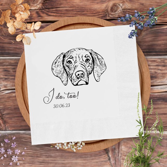Serviette En Papier Chien Chesapeake Je fais trop Mariage Chien Person (Créateur téléchargé)