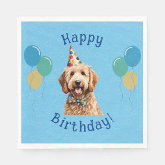 Serviette En Papier Chien Chien Chien Bleu Anniversaire Paw ty