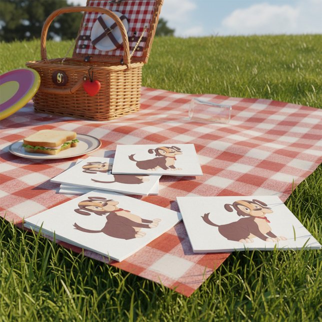 Serviette En Papier Chien cochon triste (Créateur téléchargé)