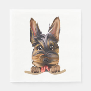 Serviette En Papier Chien dans Pocket Funny Chien pour Amoureux de les