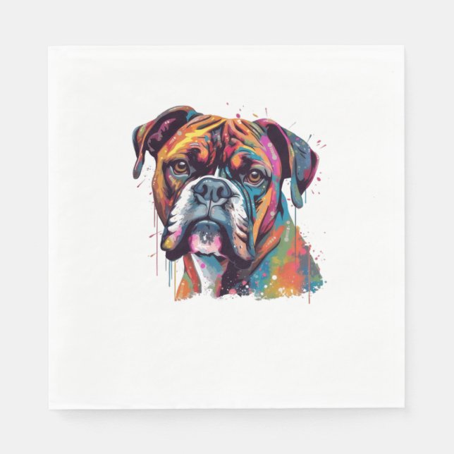 Serviette En Papier Chien de boîte 2 (Devant)