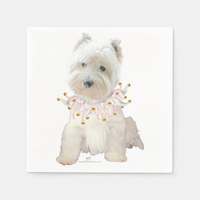 Serviette En Papier Chien de fête (Devant)