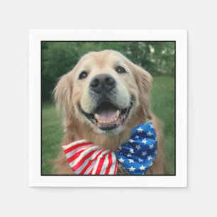 Serviette En Papier Chien de golden retriever dans le Jour de la