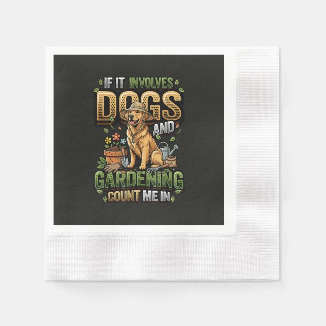 Serviette En Papier Chien de jardin si cela implique des chiens et du  (Devant)