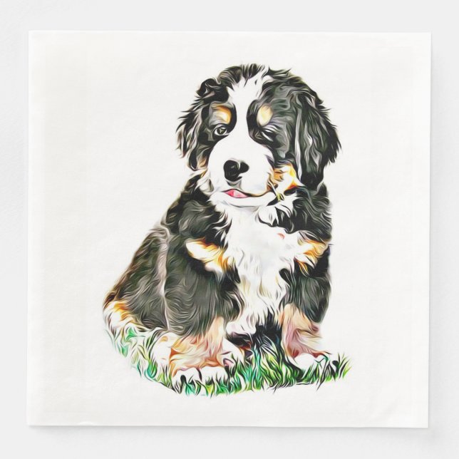 Serviette En Papier Chien de montagne bernois (Devant)