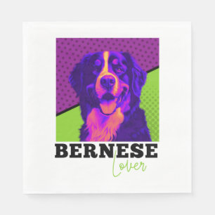 Serviette En Papier Chien de montagne bernois - Amoureux bernois rétro