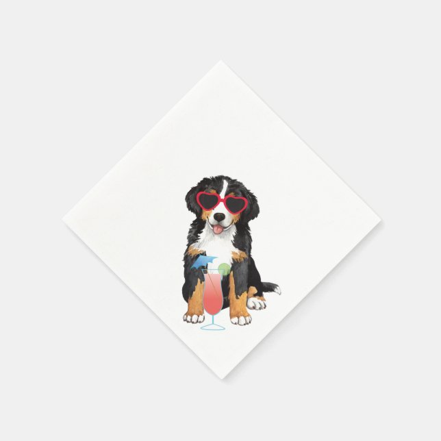 Serviette En Papier Chien de montagne bernois d'été (Coin)